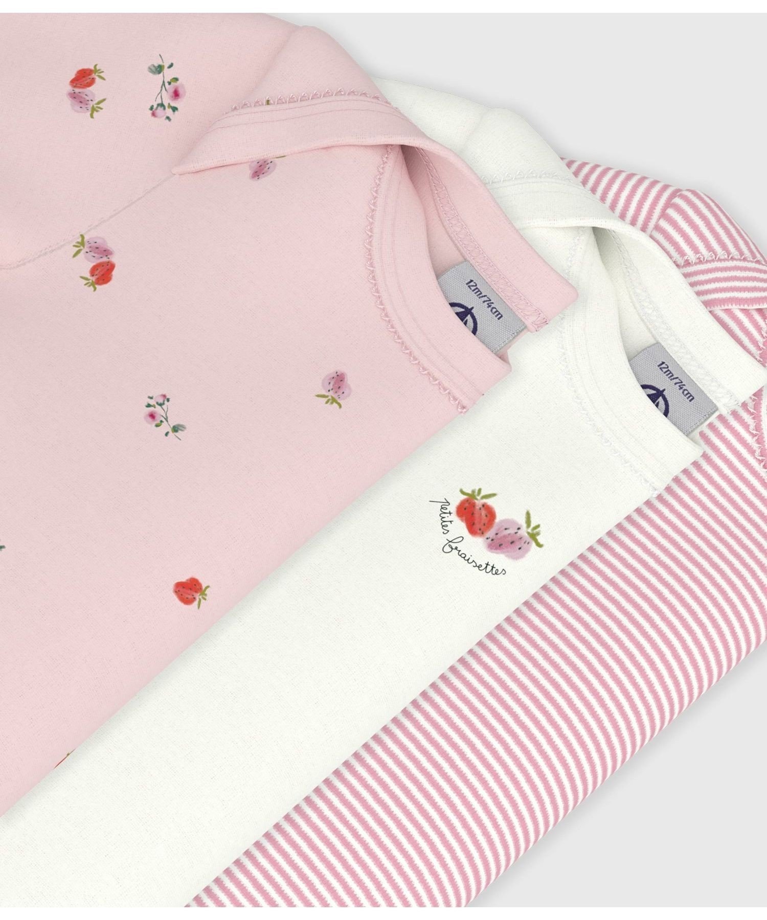 Боди с короткими рукавами и принтом (комплект из 3 штук) PETIT BATEAU, Multicolor 1 — фото 3