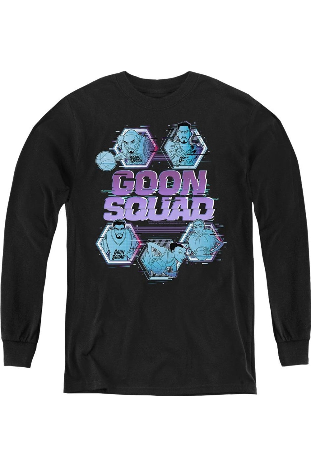 

Space Jam 2: Команда Гунов молодежная толстовка с длинным рукавом Gildan, черный