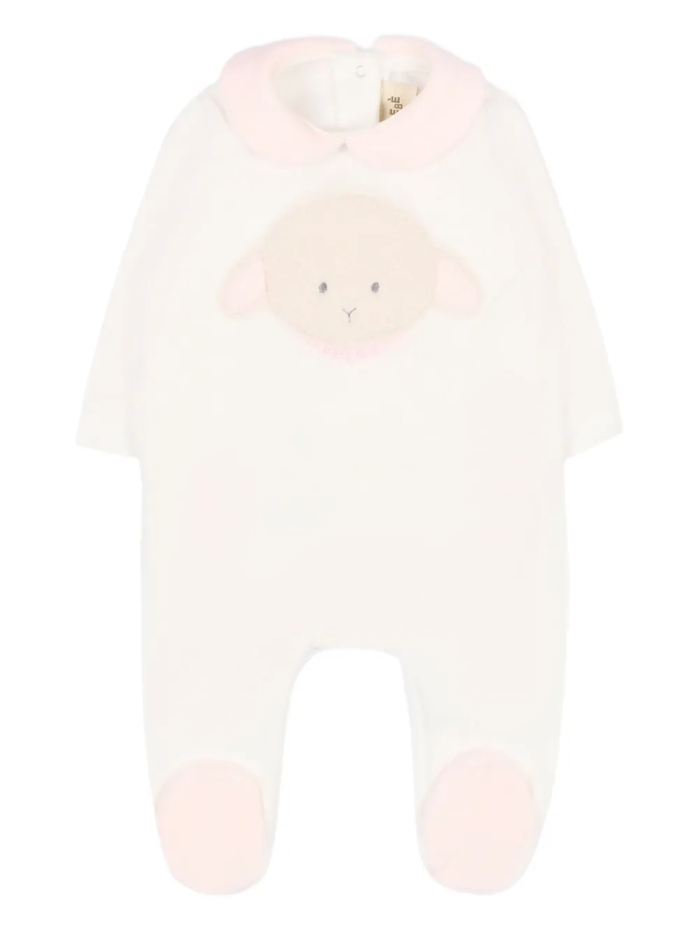 

Детский комбинезон с вышивкой овечкой Le Boo Beebè, белый