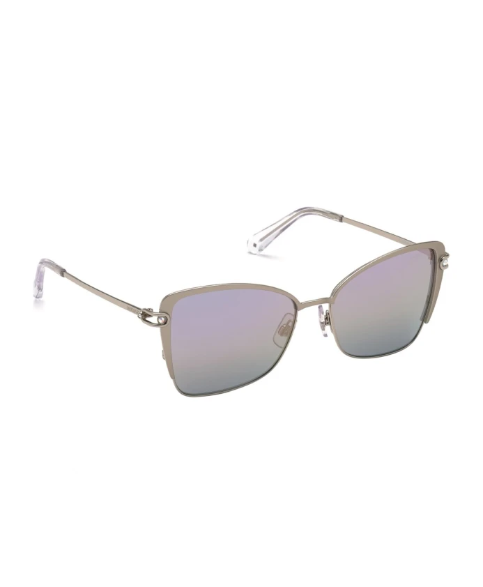 

Прямоугольные солнцезащитные очки с металлической оправой Swarovski, серый