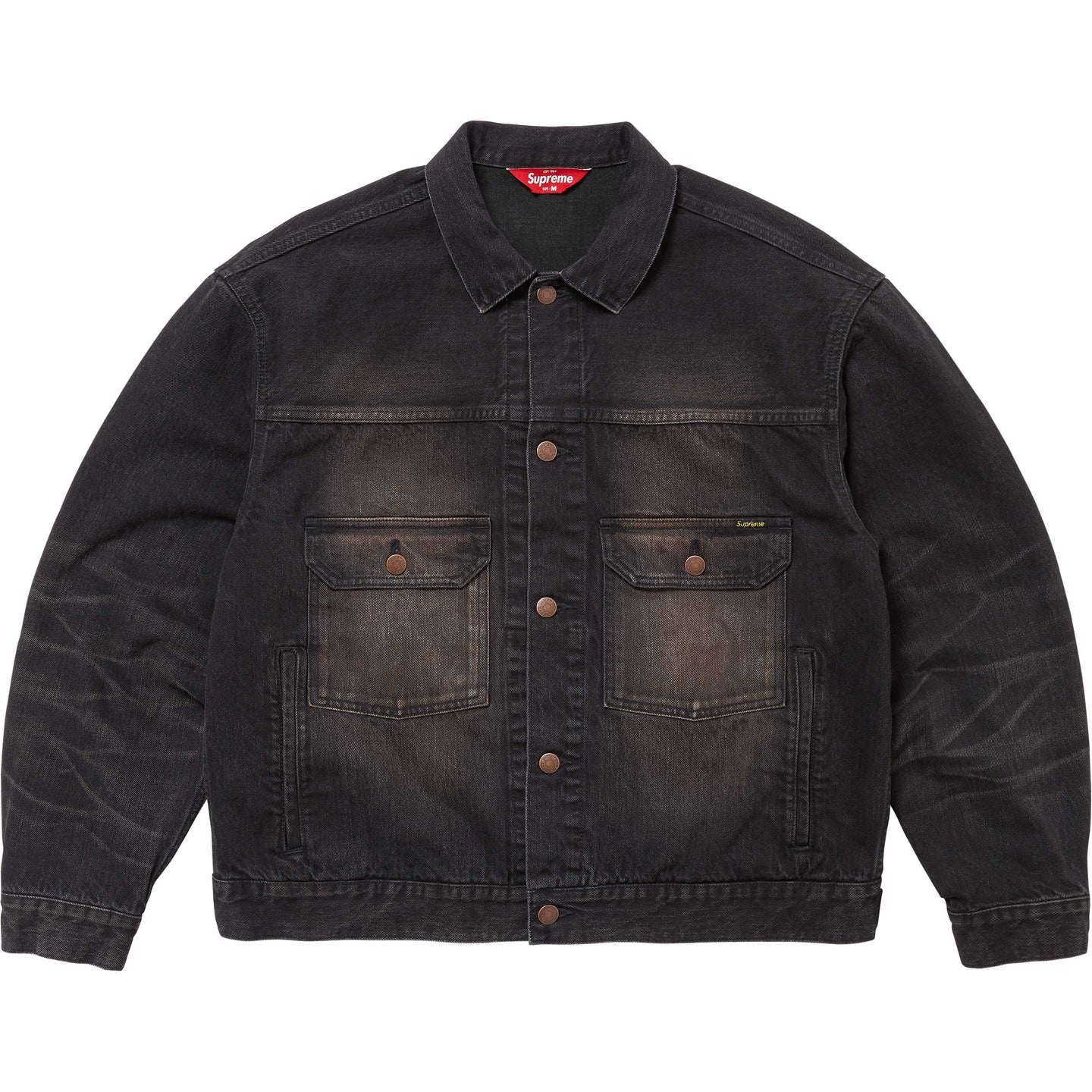 Футболка Distressed Selvedge Trucker Jacket Supreme, Мытая индиго/Мытая индиго — фото 2