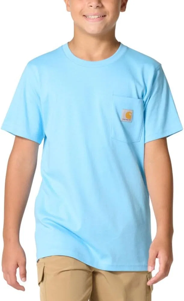 Футболка детская с карманом, Carhartt, цвет Baltic Sea