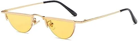 

Солнцезащитные очки в ретро-оправе для мужчин, в стиле стимпанк, для женщин, винтажные маленькие металлические очки, защита от УФ-излучения UV400 MTZJH, 6