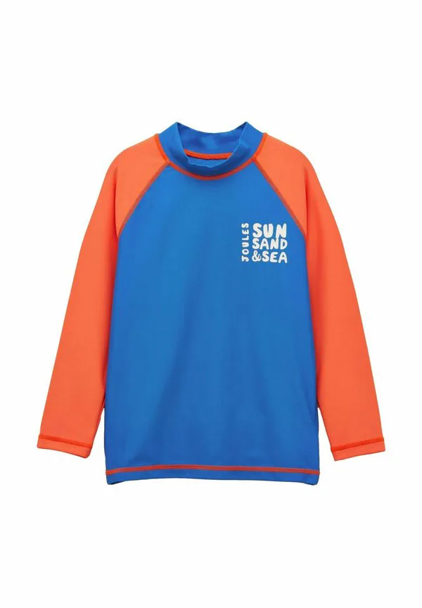 Футболка-Борцовка стандартного кроя с волнообразным рисунком Joules, Blue/Orange