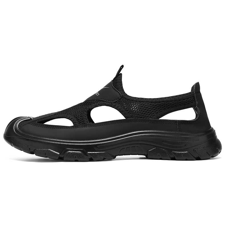 

DOUBLE STAR 88 Мужские противоскользящие и дышащие треккинговые туфли Flyknit для речных походов черные, цвет Black