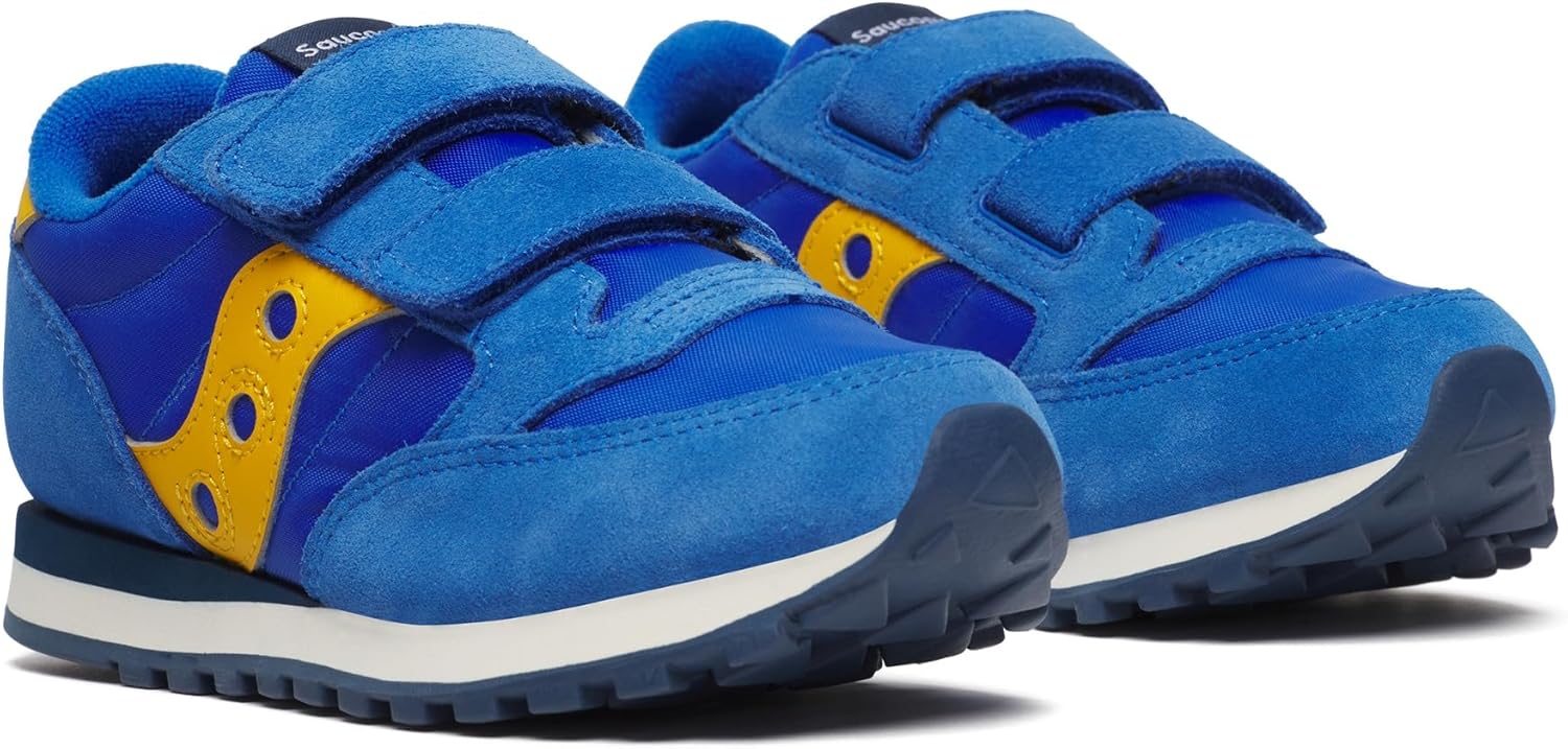 Детские кроссовки Saucony Jazz Double Hook Loop для унисекса, синий/желтый — фото 2