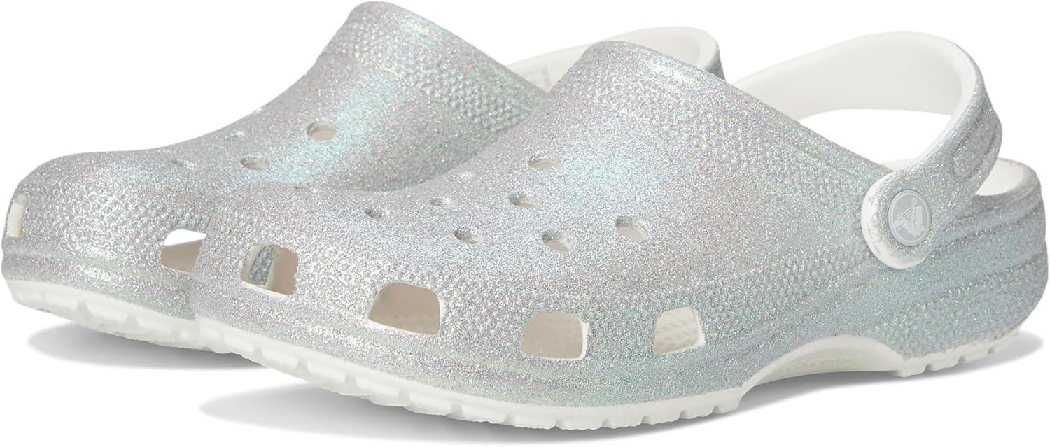 

Унисекс сабо Crocs Classic с блестками, белый