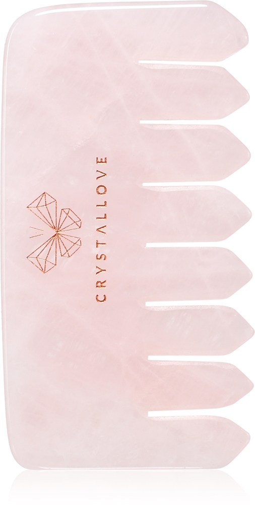 

Массажная расческа из розового кварца для волос и тела Crystallove, 1 шт