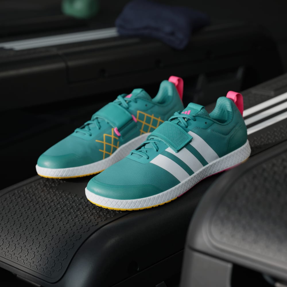 Кроссовки Adidas The Total Weightlifting Shoes, цвет Pure Teal/Cloud White/Lucid Pink — фото 4