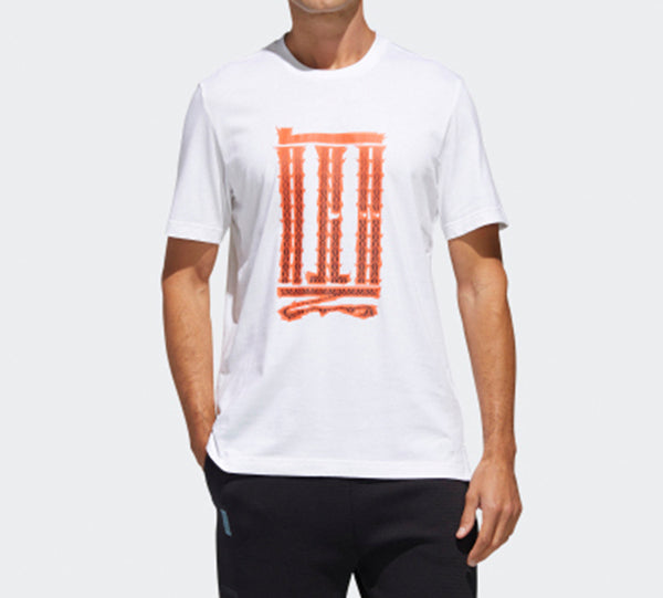 Футболка series athleisure casual sports short sleeve white Adidas, белый — фото 4