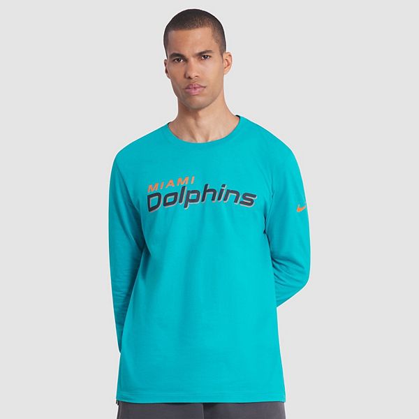 

Мужская футболка с длинным рукавом turbo green miami dolphins 2025 rivalries collection essential Nike