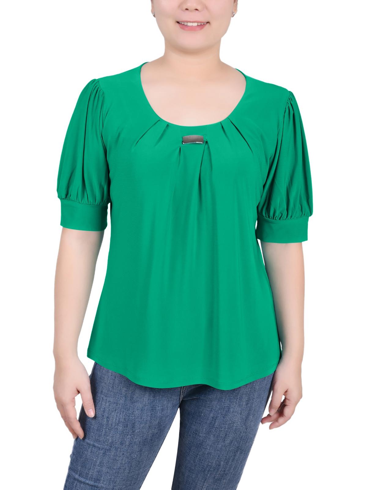 

Офисная профессиональная блузка для женщин Petites NY Collection, цвет simply green