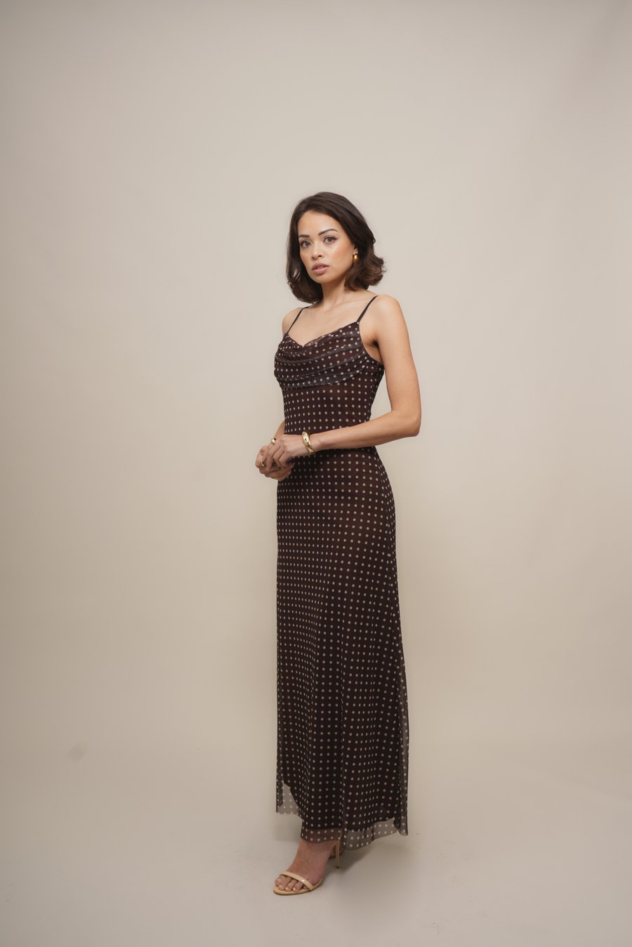 

Платье WAL G PETITE OLEANA MAXI DRESS, Brown/Cream/Brown