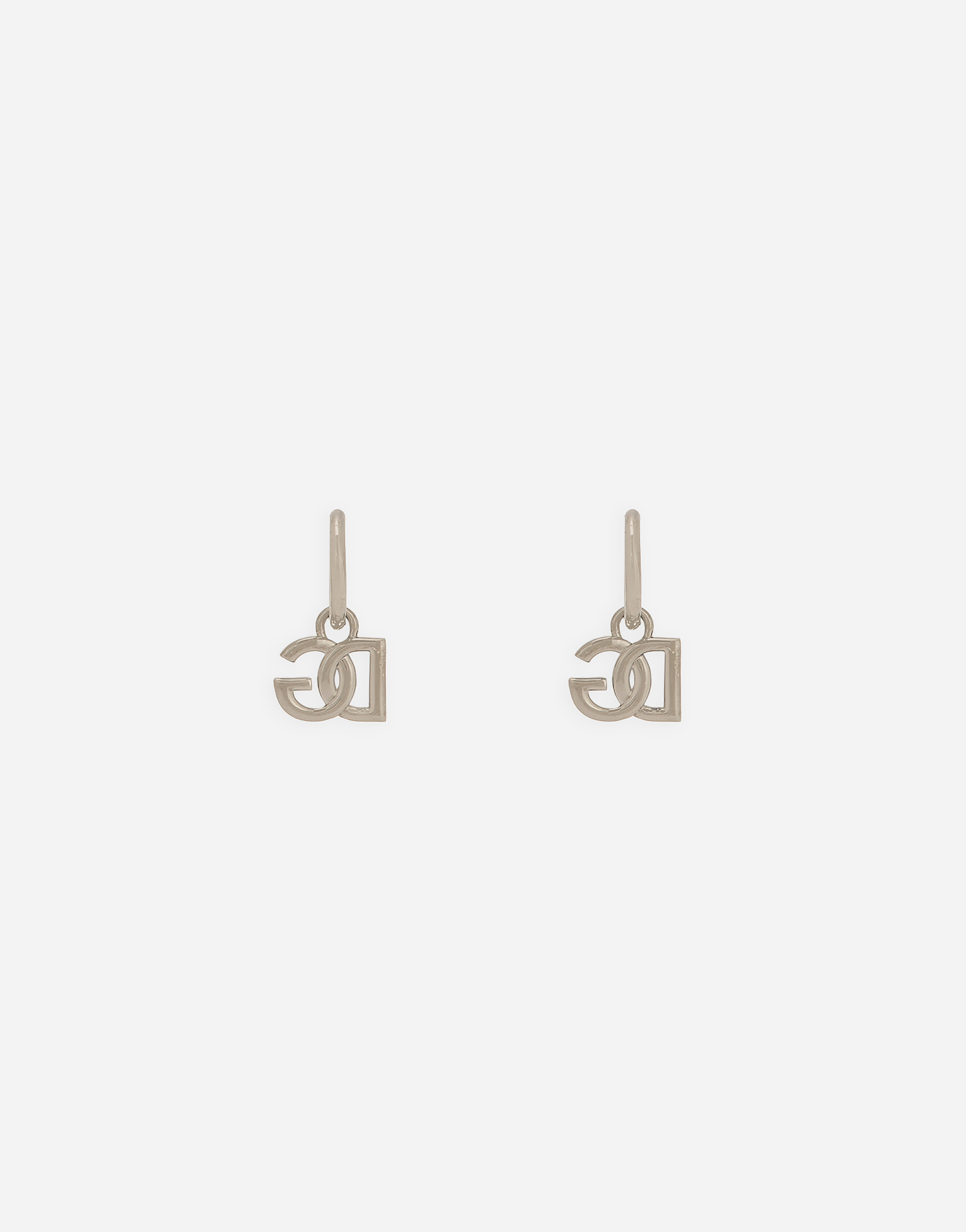 Серьги с застежкой «бабочка» и логотипом dg Dolce & Gabbana, серый — фото 3