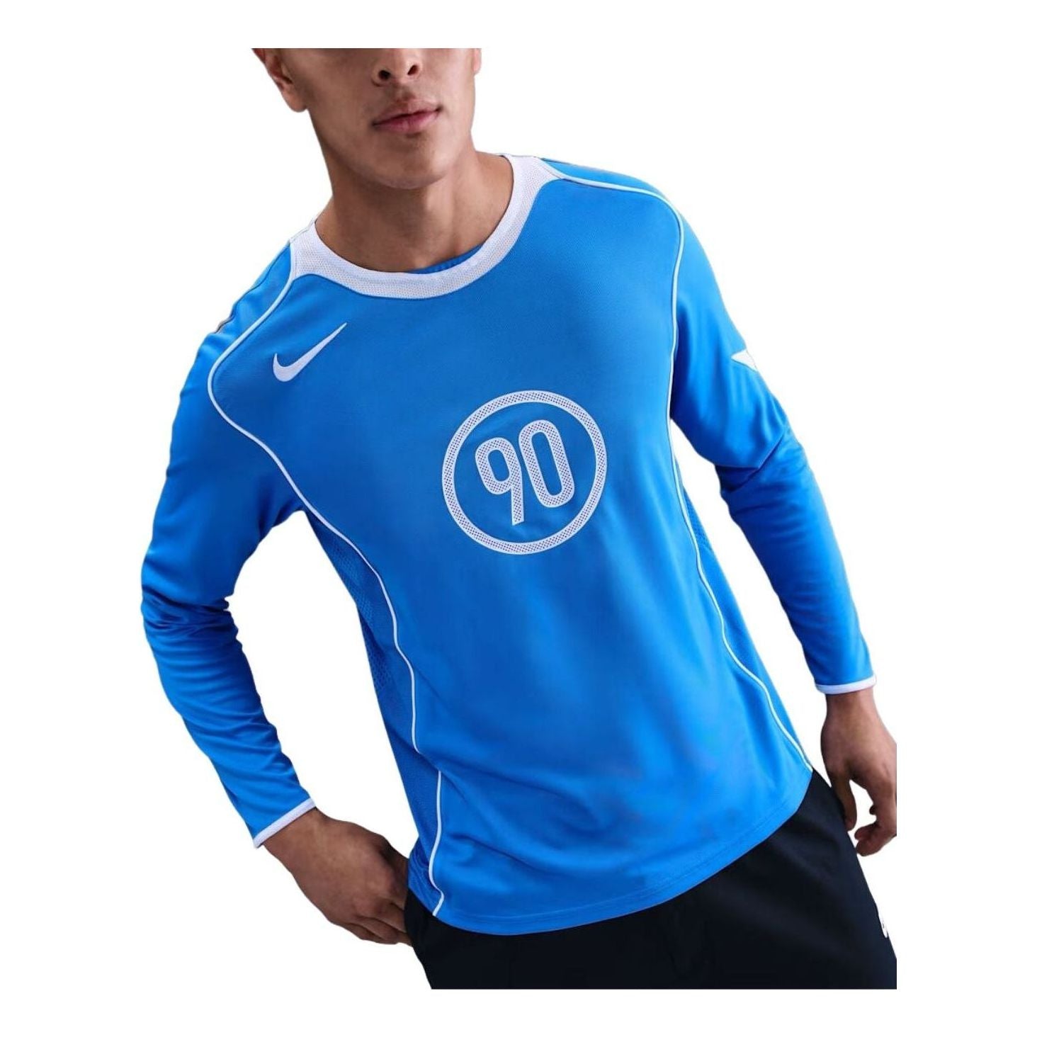 Футболка Nike Total 90 Dri-FIT LS Jersey 'LT Photo Blue White'