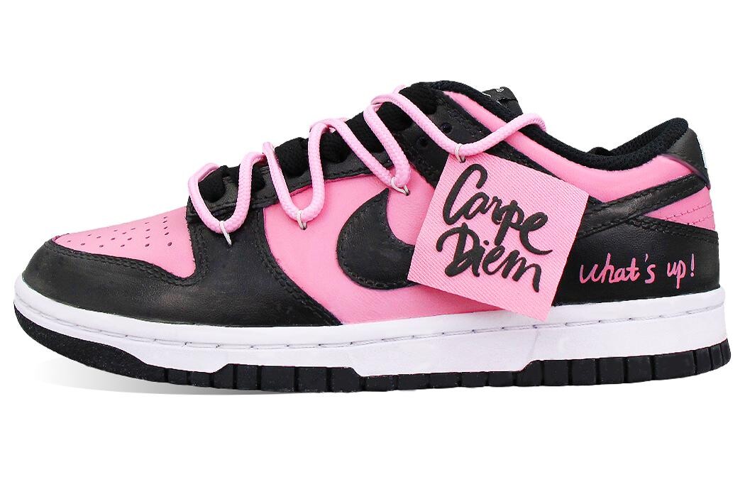 

Кроссовки Nike Dunk Skateboarding Shoes Women's Low-top Black/pink, черный