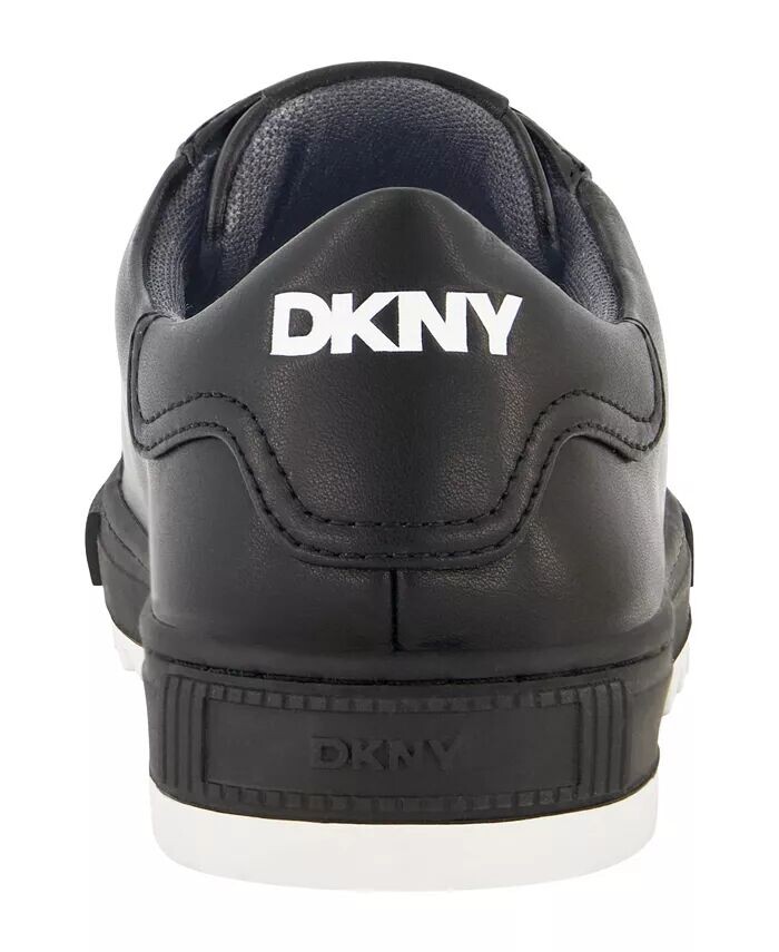 Мужские кроссовки из гладкой кожи с пилообразной подошвой DKNY, черный — фото 3