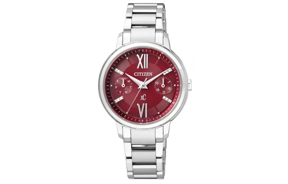 

CITIZEN Часы C Collection Solar Quartz Movement Stainless Steel Strap Watch 31mm Women's Watch Red Watch Dial, Red