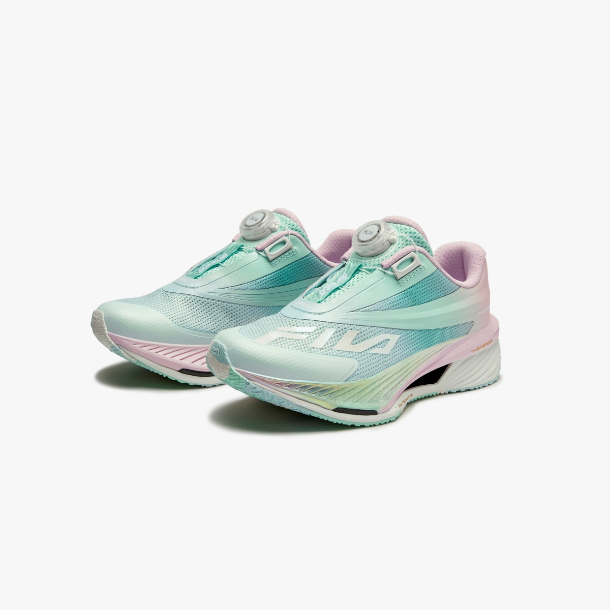 Легкие низкие кроссовки для бега SPEED 5 с амортизаторами FILA KIDS, синий/розовый/зеленый — фото 3