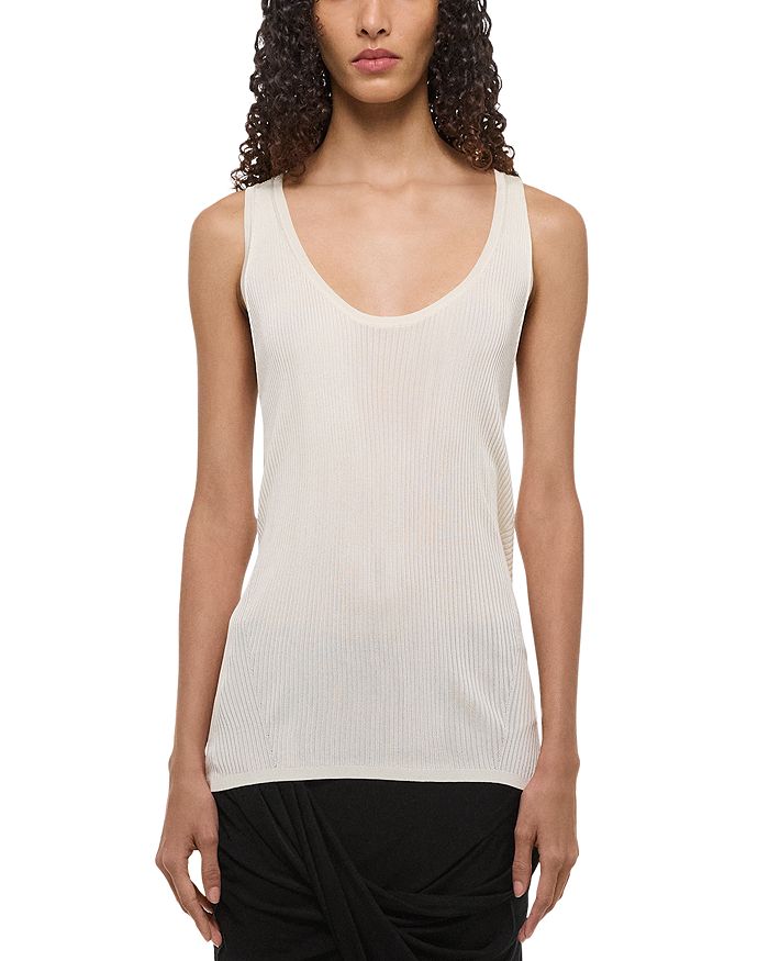 

Твистед Риб Танк Топ Helmut Lang, белый