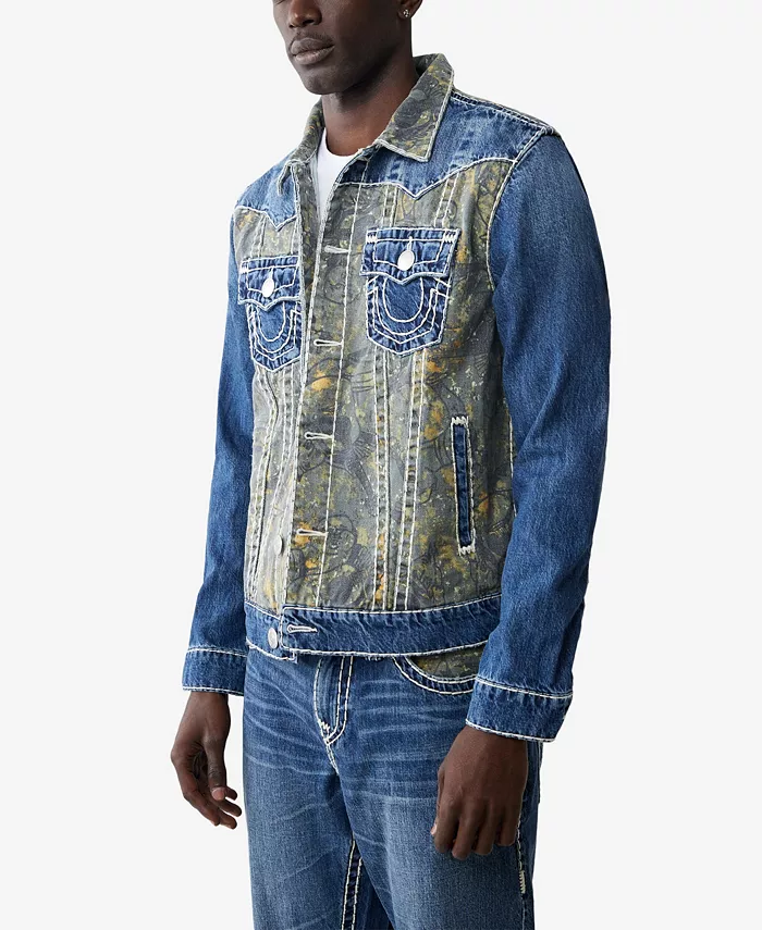 

Мужская куртка Super T Jimmy Buddah Camo True Religion, синий