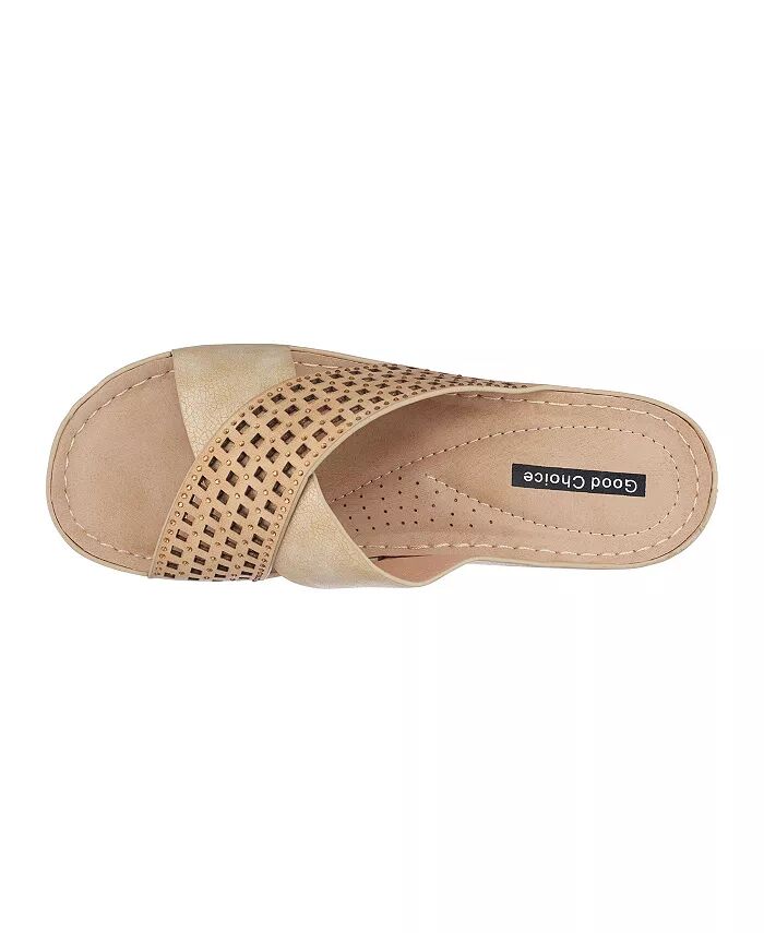 Женские босоножки Isabella на танкетке GC Shoes, желтый — фото 4