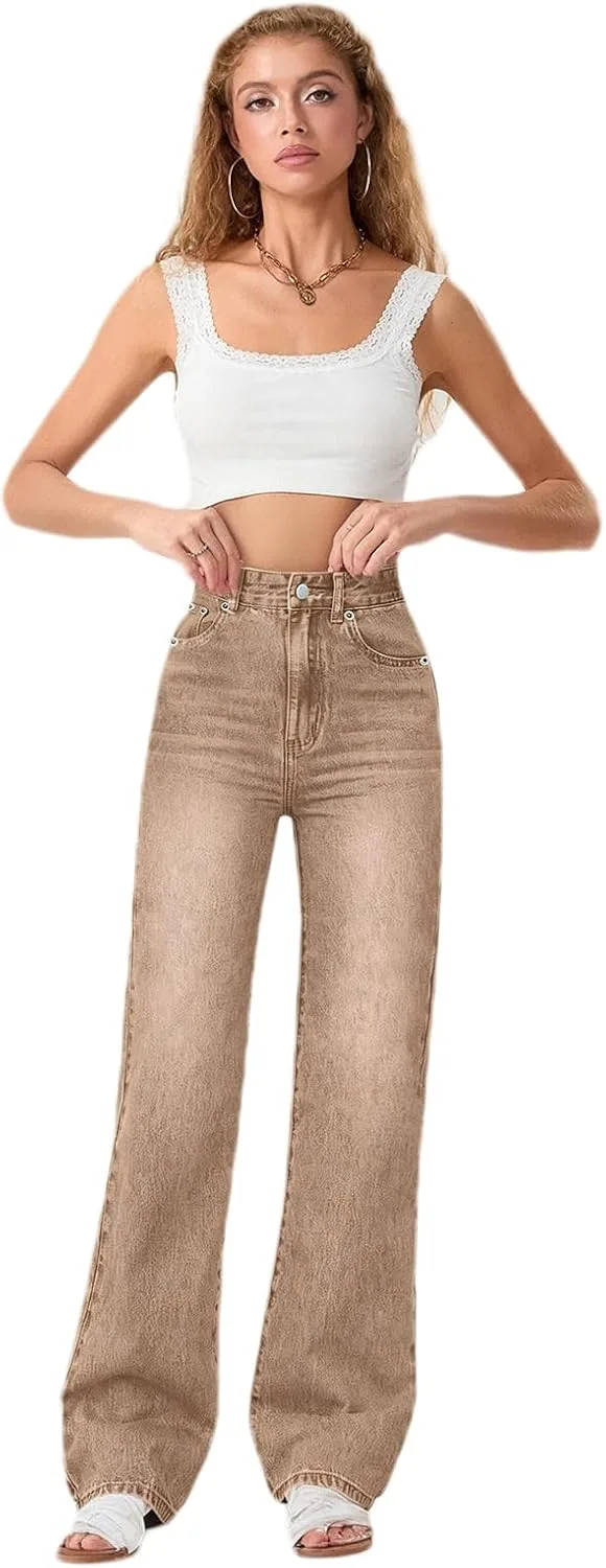 

Женские джинсы прямого кроя с высокой посадкой SSPalu