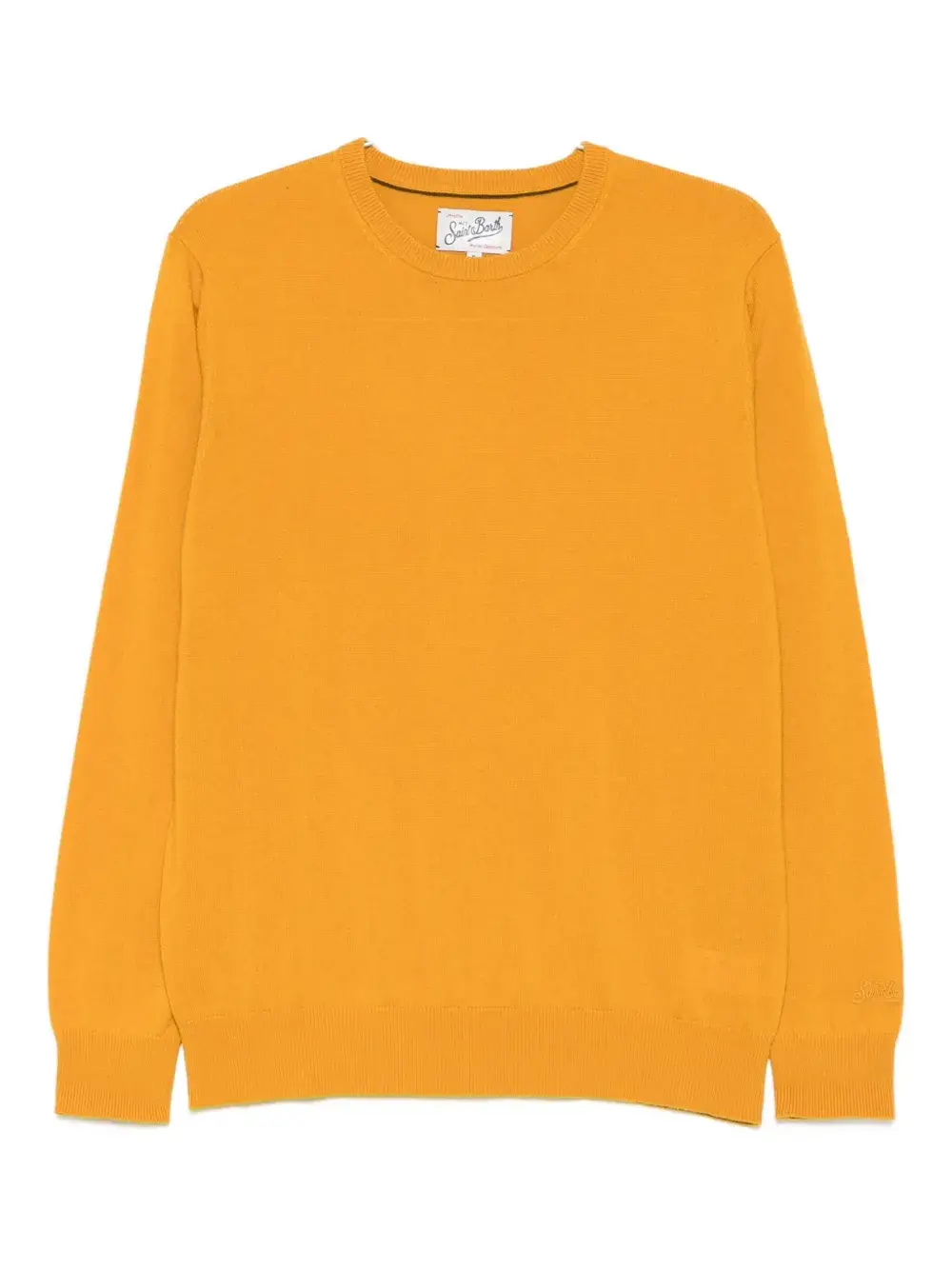 

Джемпер с вышитым логотипом и круглым вырезом Mc2 Saint Barth, желтый