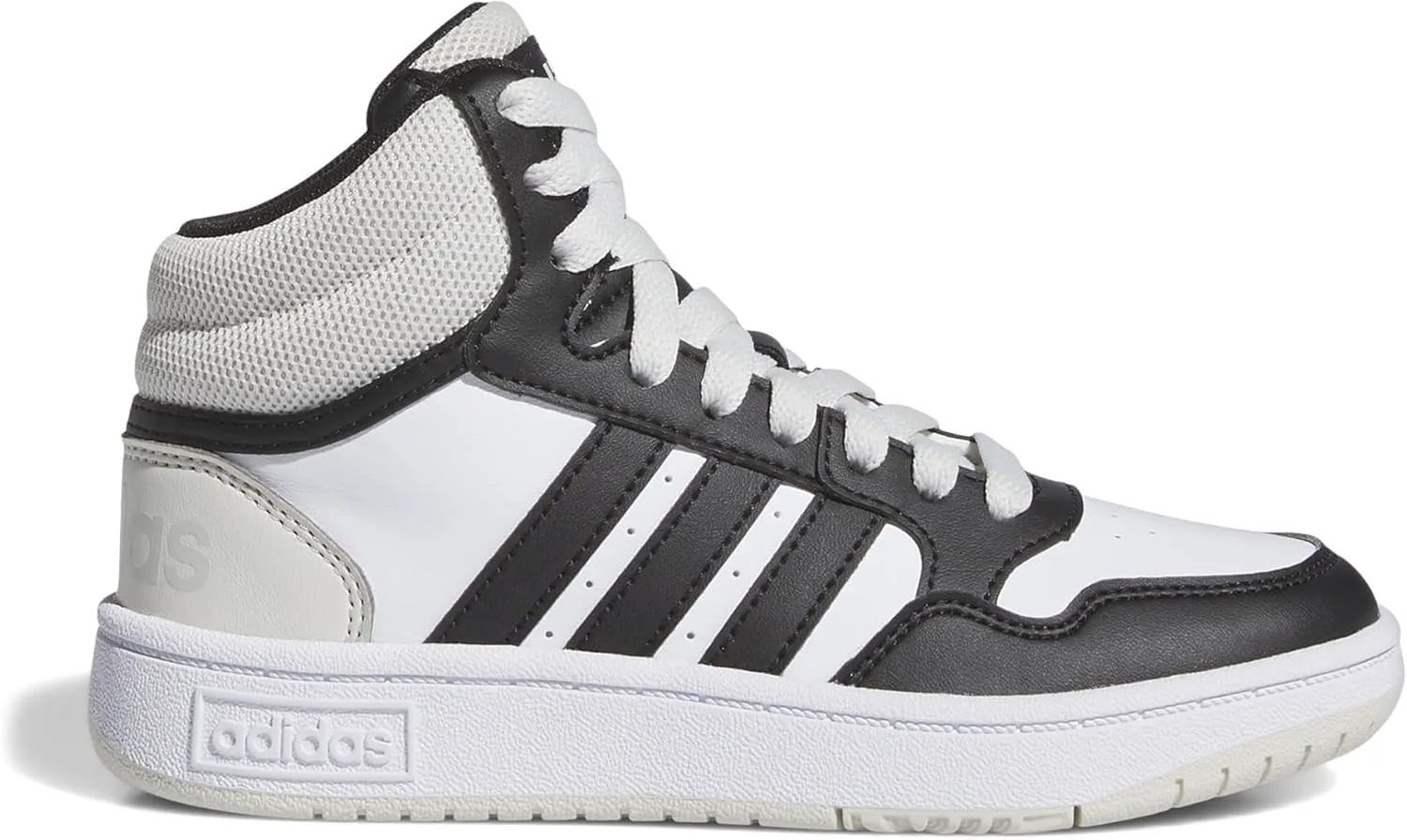 

Баскетбольные кроссовки Adidas Kids' Hoopds среднего верха, серый/черный/белый