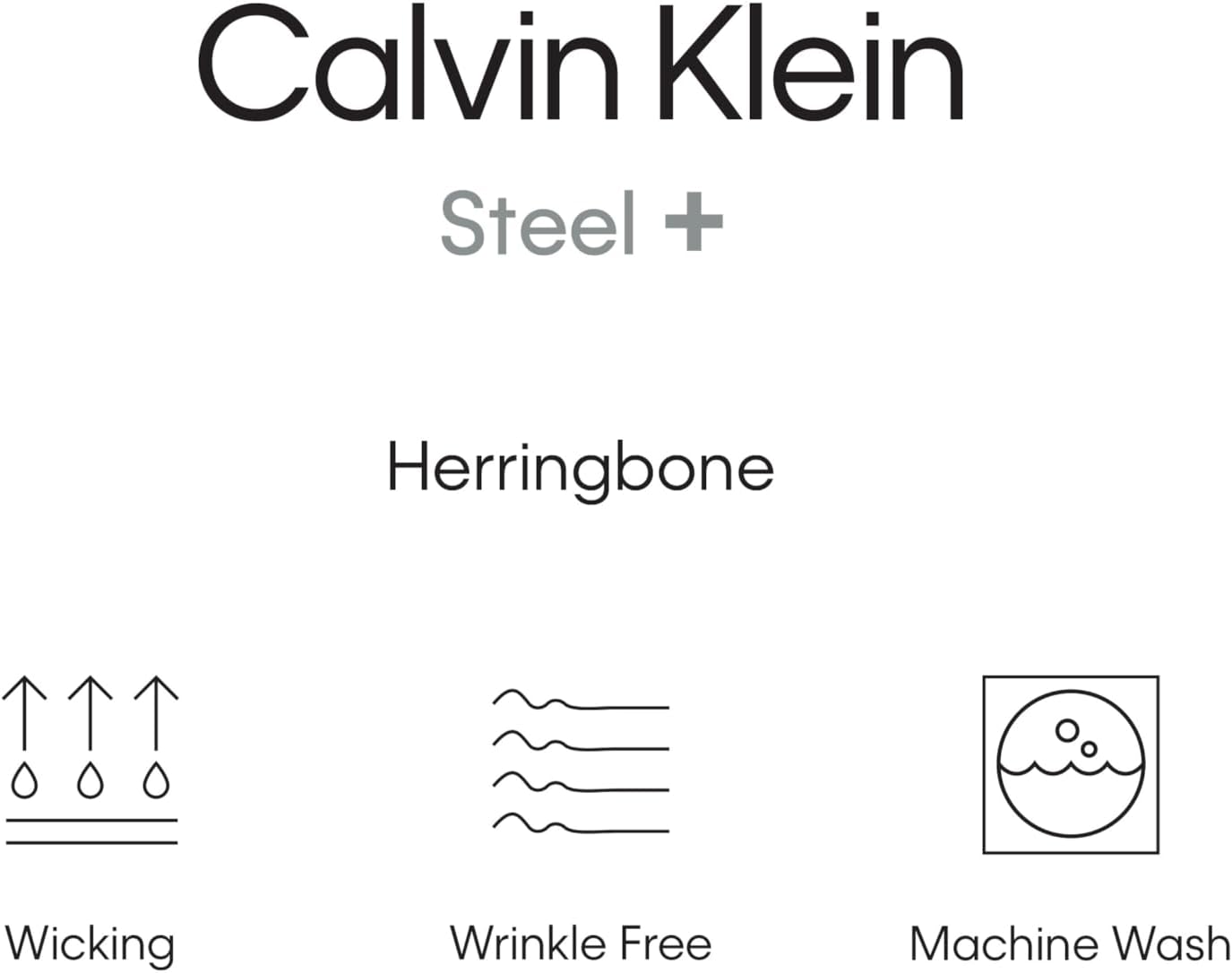 Мужская рубашка Calvin Klein Slim Fit с рисунком «елочка» без желтизны, Black — фото 4