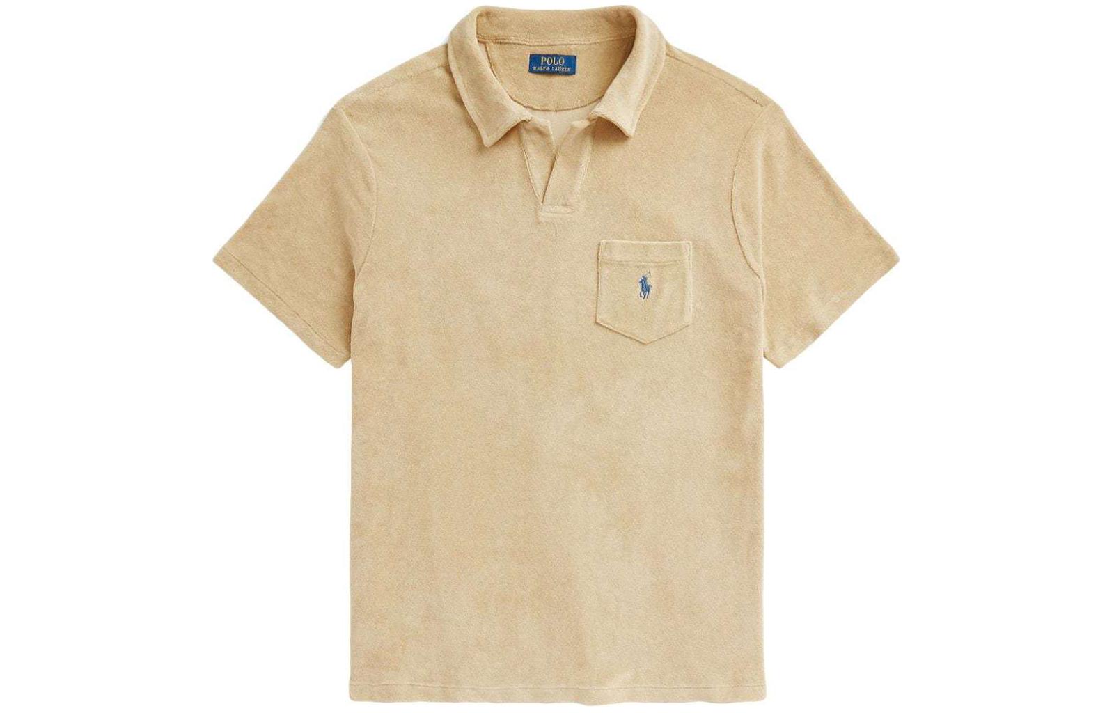 

Поло с вышитой лошадкой Polo Pony Polo Ralph Lauren, бежевый