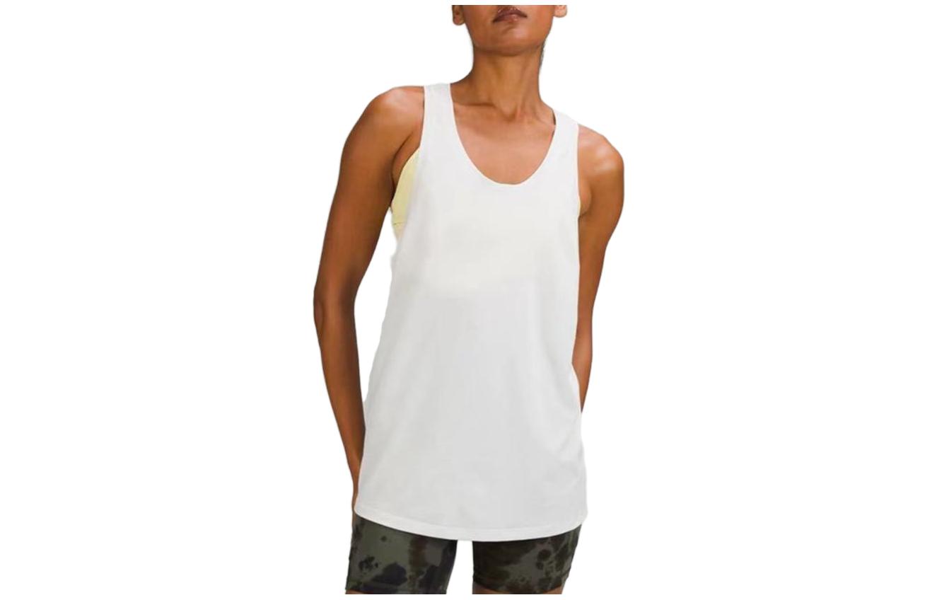 

Спортивная рубашка без рукавов для женщин и другие Lululemon, серый белый/cheese желтый/nmbs/cpry