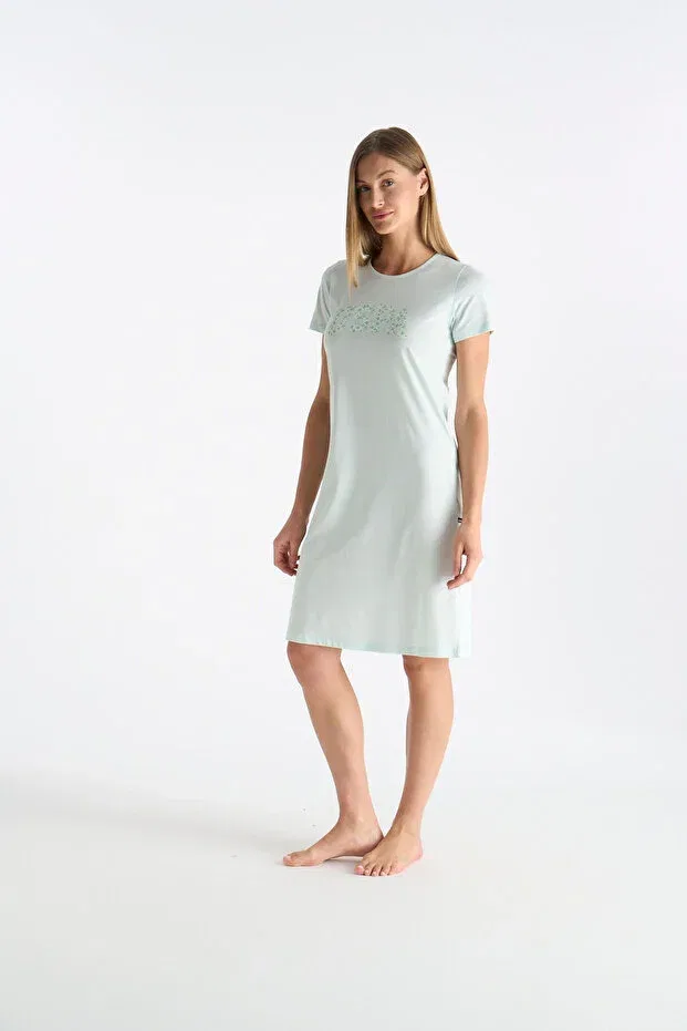 Женская ночная рубашка с коротким рукавом U.S. Polo Assn., Mint — фото 3