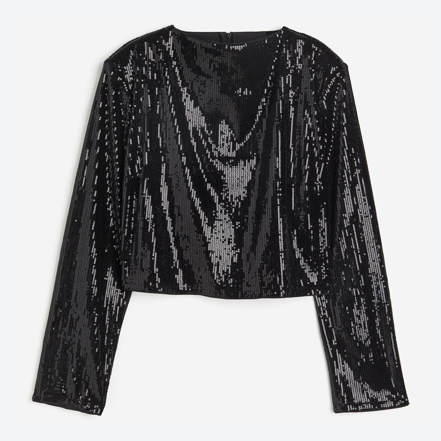 

Блуза H&M Sequined, черный