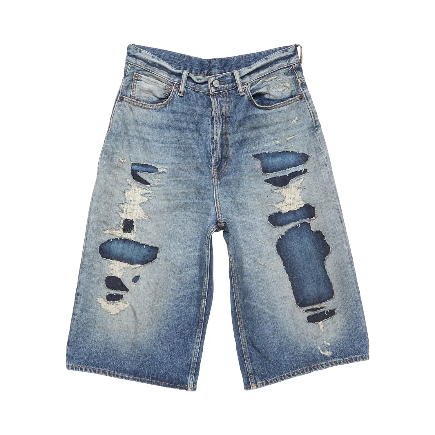 Шорты джинсовые Mended Acne Studios, Mid Blue
