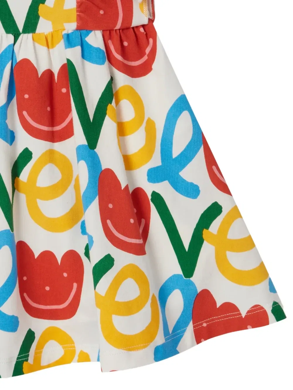 Платье с оборками и графическим принтом Stella McCartney Kids, белый — фото 4