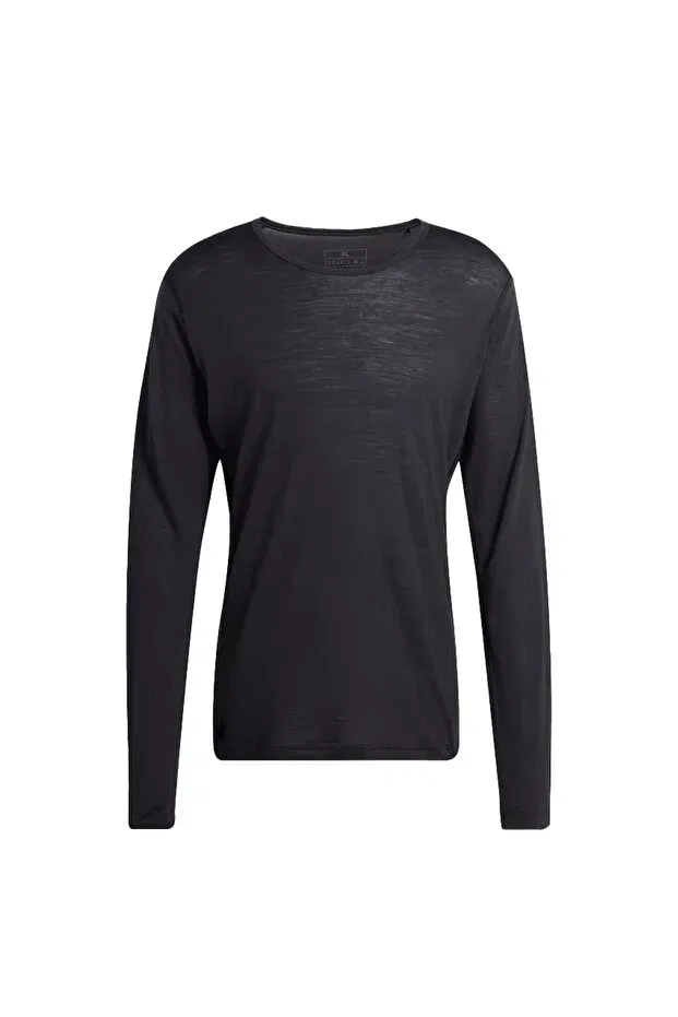 Мужская футболка с длинным рукавом мерсеризованная Xperior Adidas, Black — фото 4