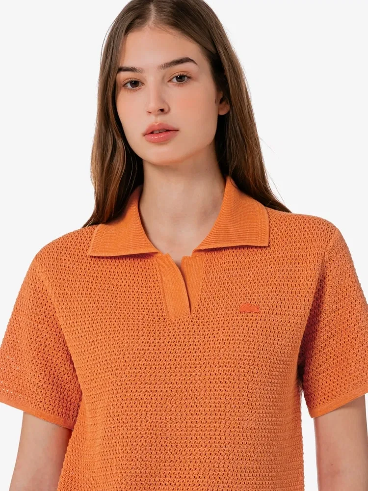 Рубашка-поло вязаная LACOSTE, Orange — фото 2