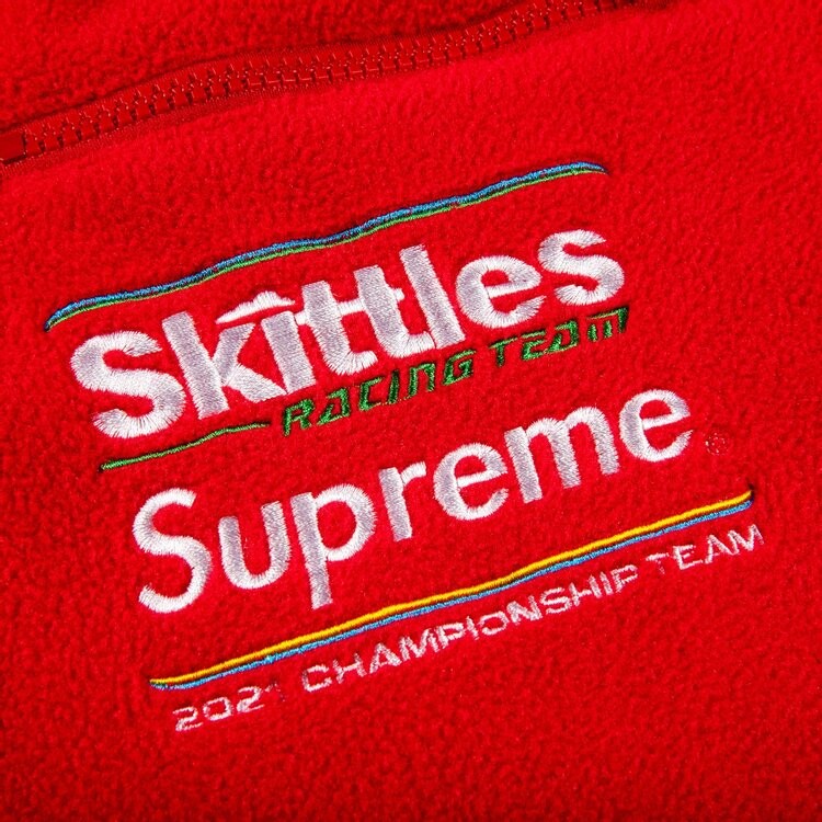 Брюки Supreme x Skittles x Polartec Pant 'Red', красный — фото 4