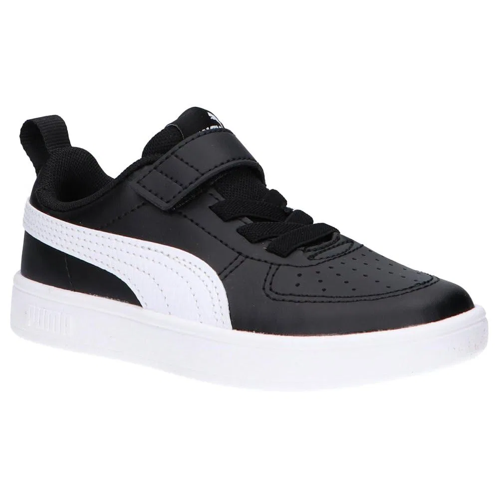 Детские кроссовки для мальчиков с закрытым носком Rickie Ac Ps PUMA, Black White 1 — фото 2