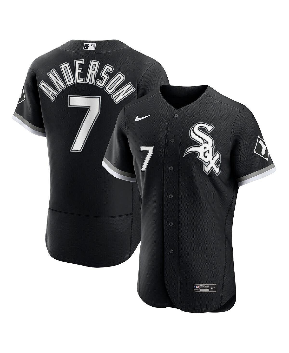 

Мужская футболка tim anderson black chicago white sox alternative authentic player jersey Nike, черный