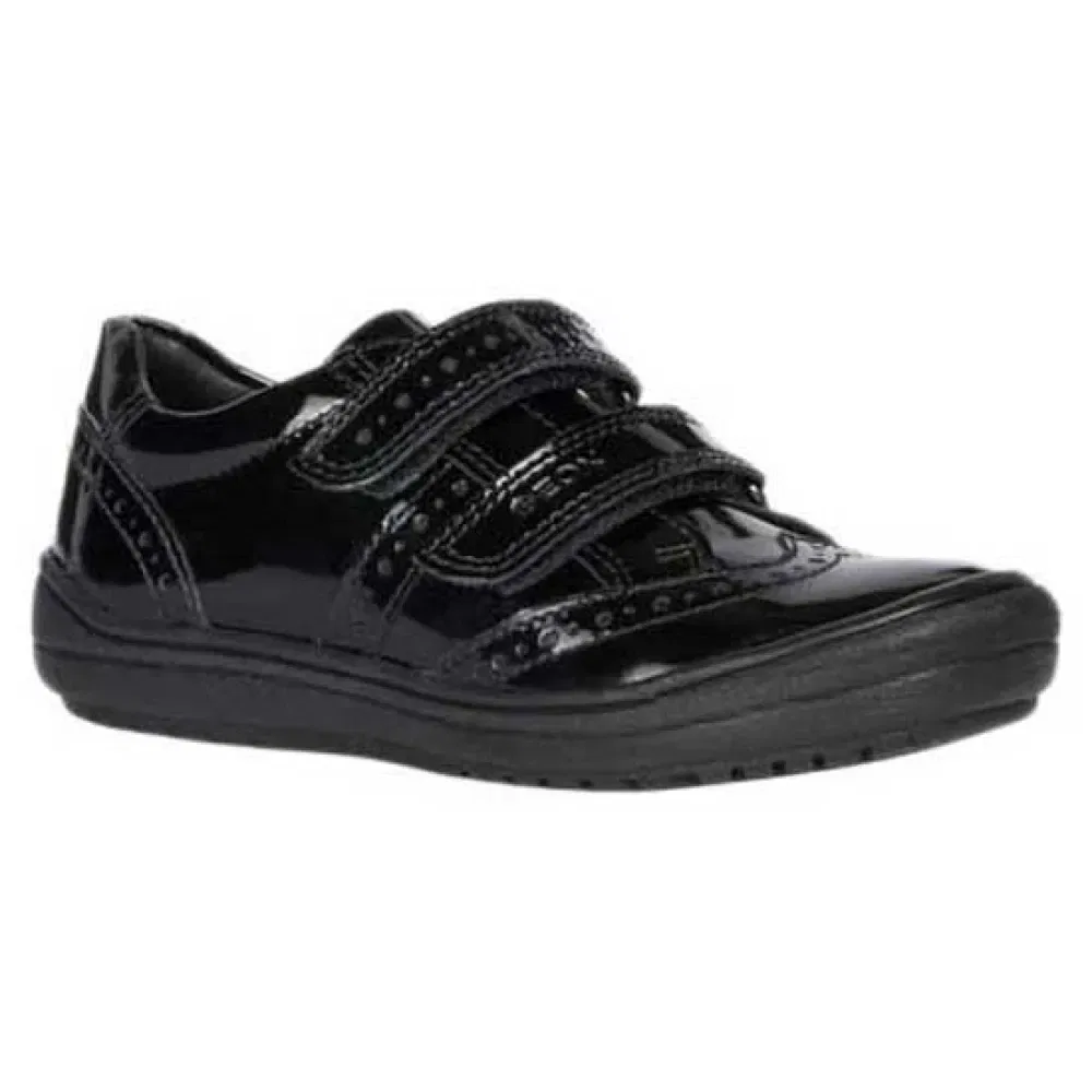 Детские туфли для девочек с перфорацией Geox Hadriel, Black