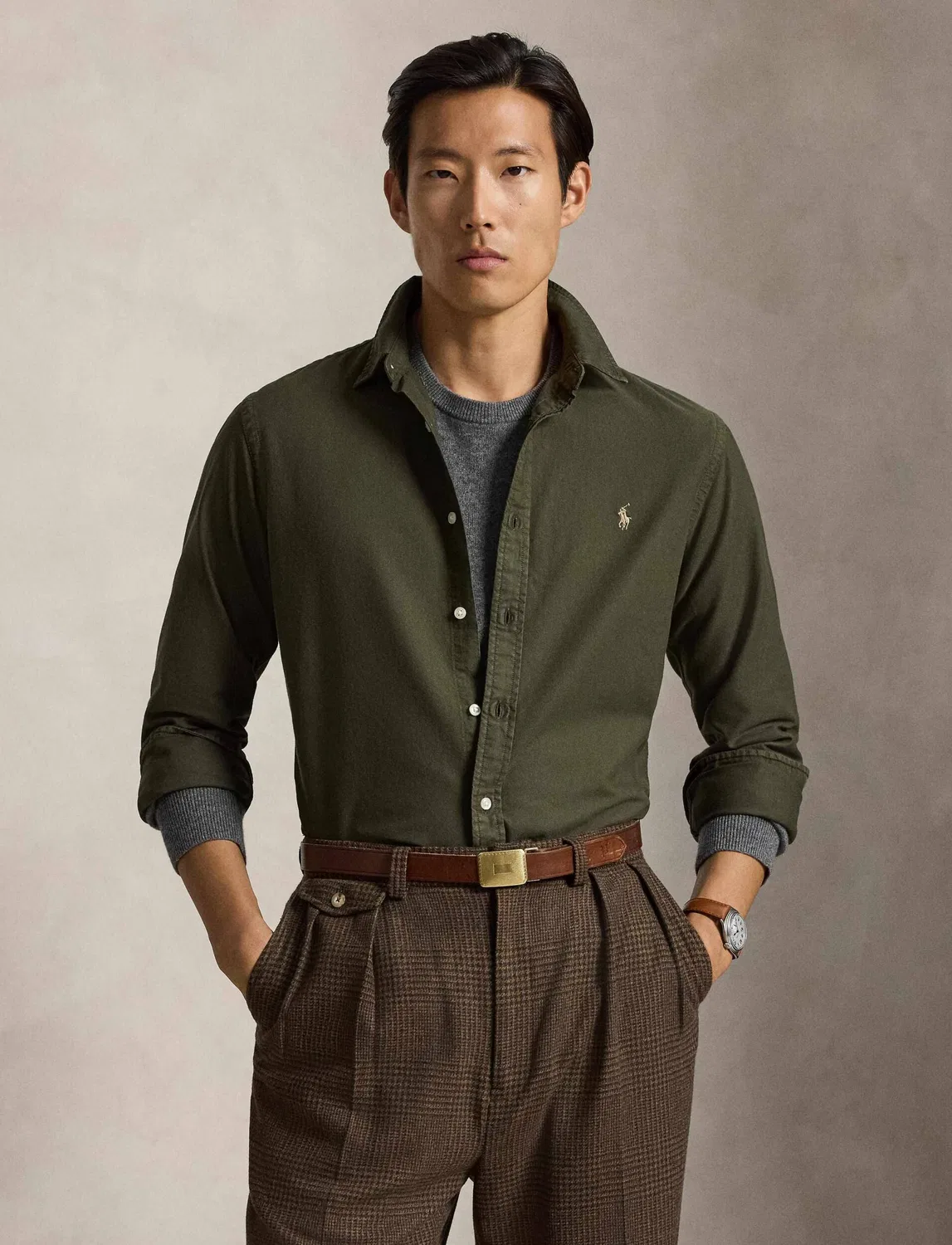 Рубашка с длинным рукавом Polo Ralph Lauren, Verde Oliva