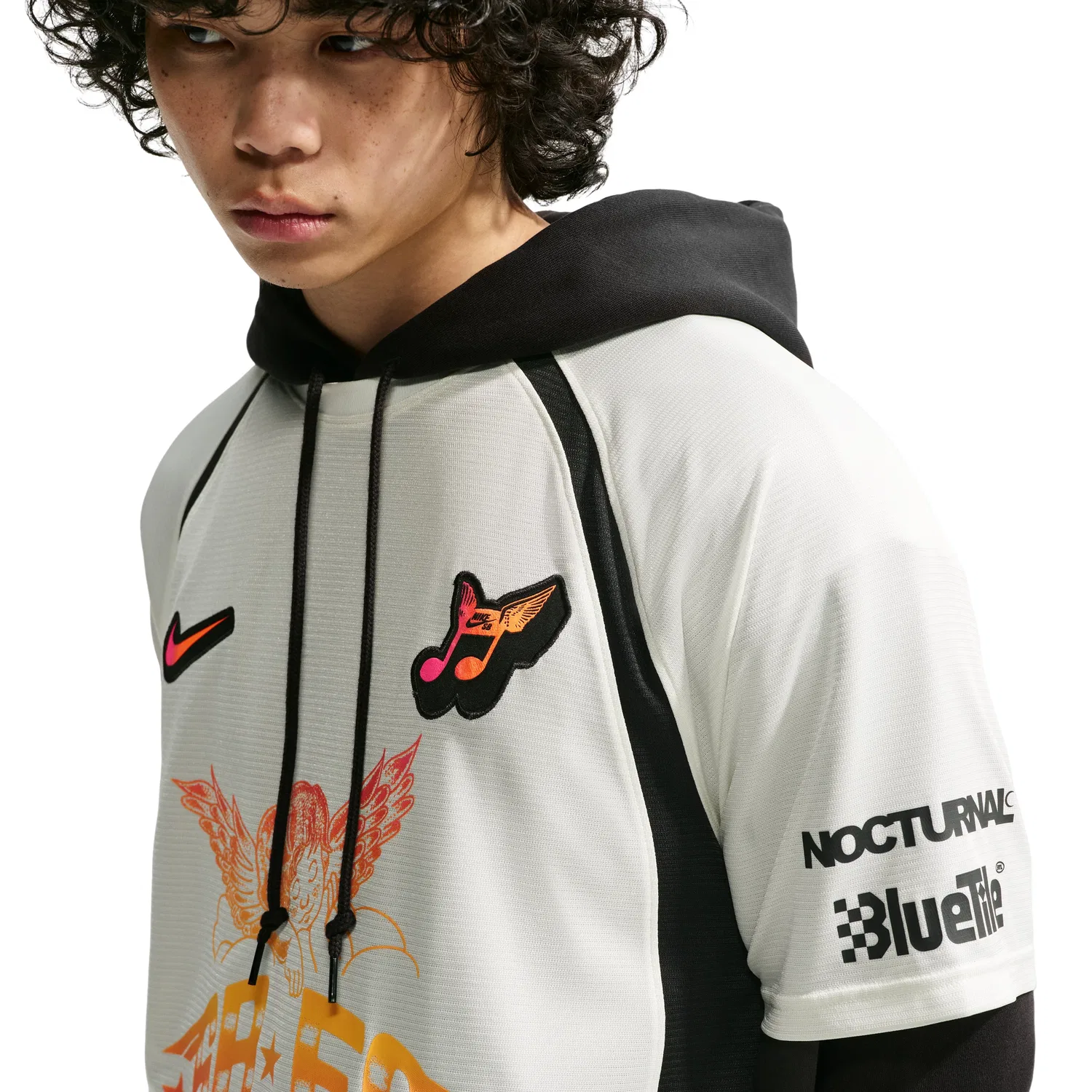 Мужская джерси Nike SB Skate Jersey Sail Black, белый — фото 4