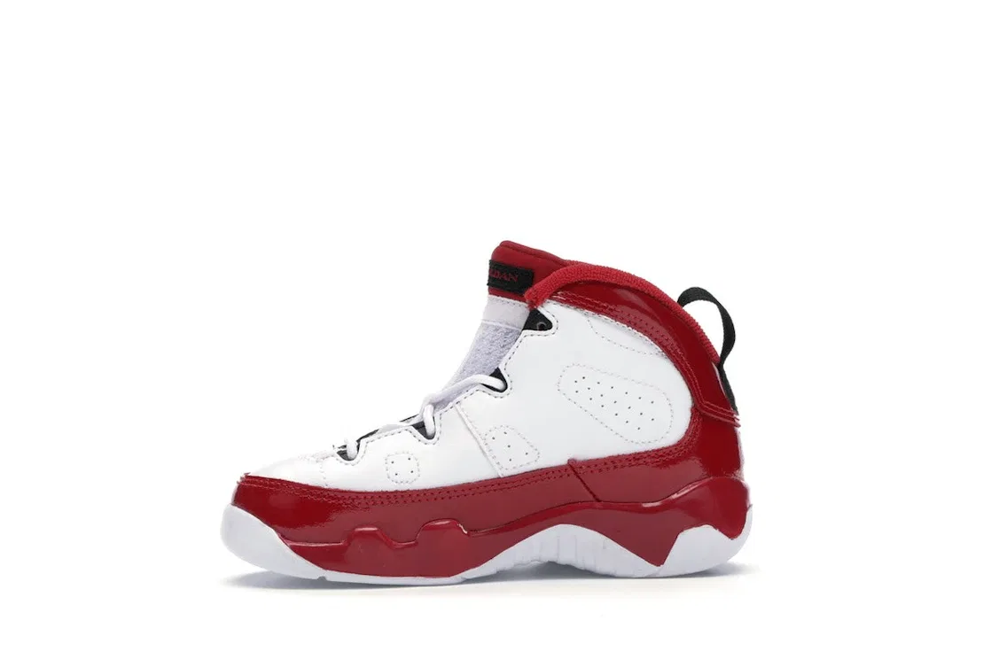 Детские кроссовки Lifestyle Jordan 9 Retro, White/Black-Gym Red — фото 3