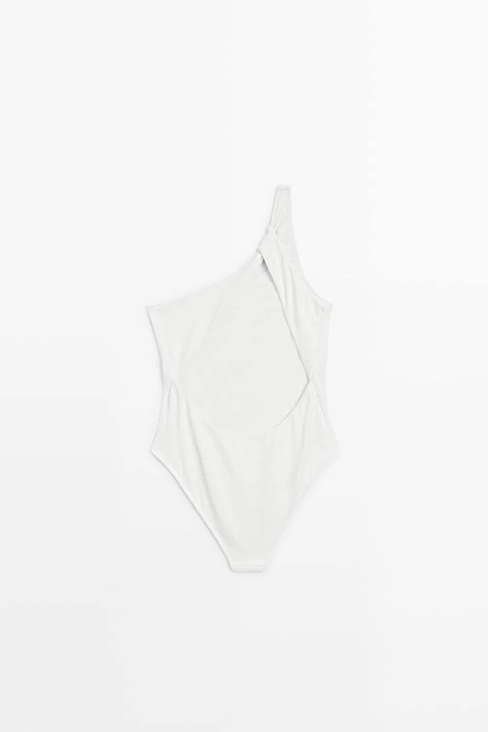 Купальник Massimo Dutti, асимметричный, кремовый — фото 4