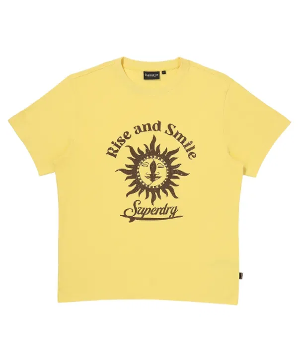 Футболка с графическим принтом Sunrise, Superdry, желтый