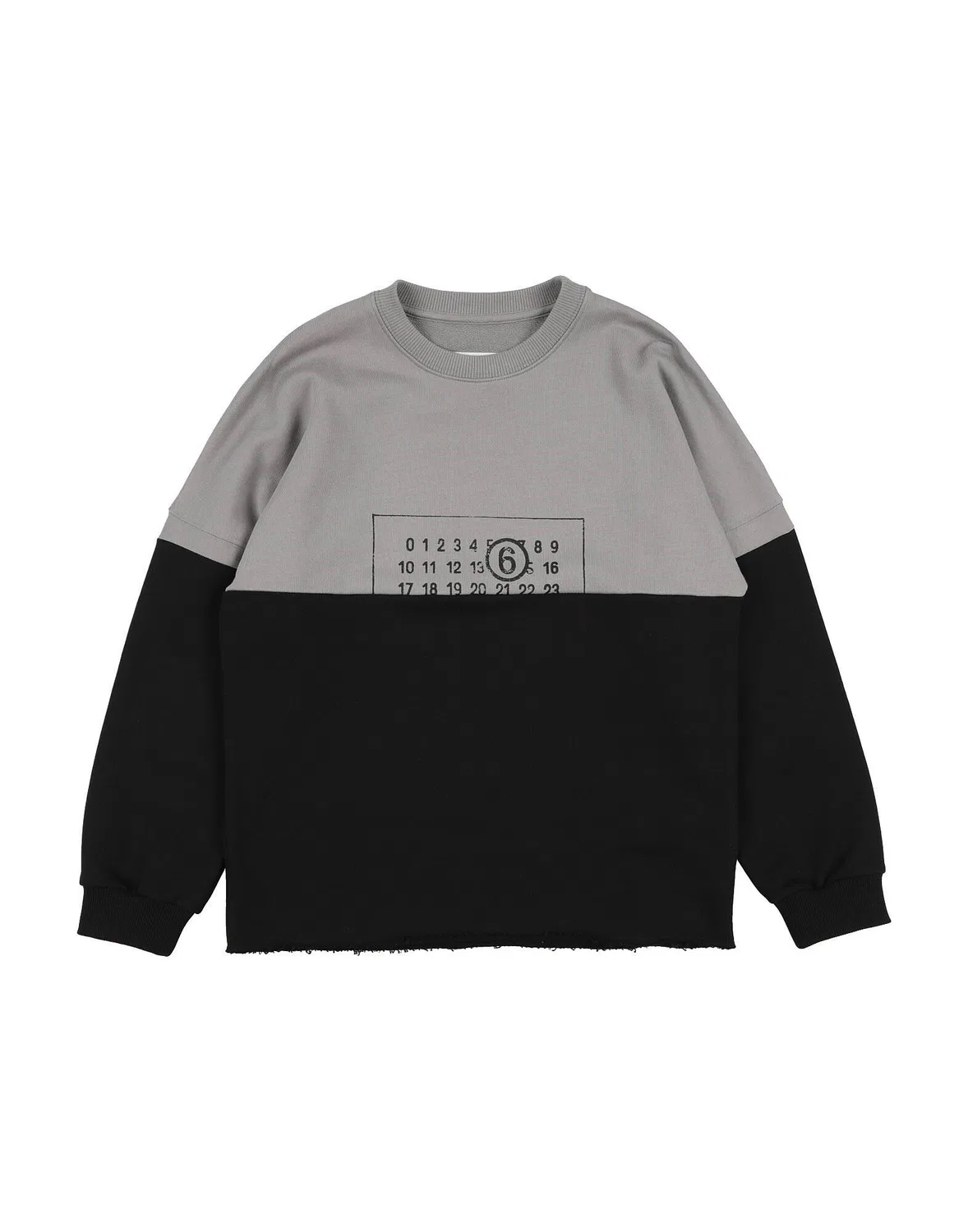 Детская толстовка из футера с принтом MM6 Maison Margiela, серый