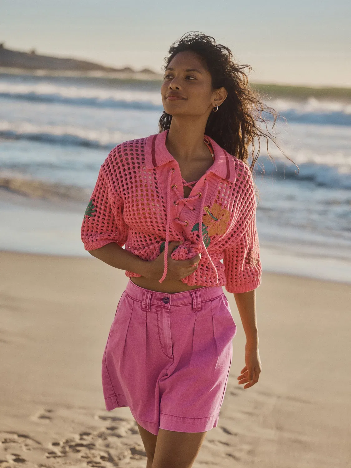Шорты чинос из мягкого хлопка, Washed Pink Next