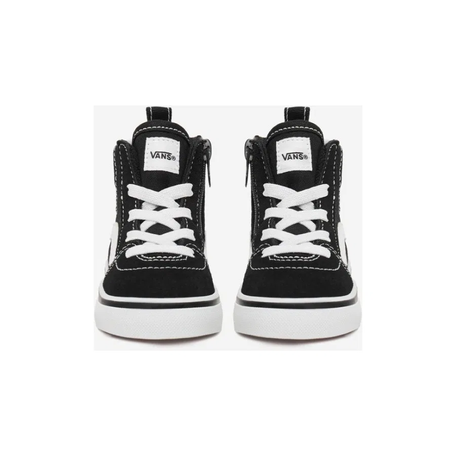 Детские кроссовки на молнии Ashwood Hi Decon Side Zip Vans, Черно-белый — фото 4